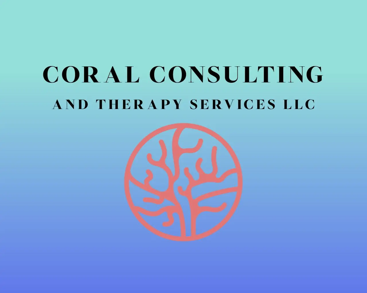 Logo for Coral Consulting and Therapy Services LLC with brain design.